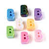 UV Plating Opaque Acrylic European Beads OACR-M027-03B-2