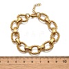 304 Stainless Steel Oval Link Chain Bracelets for Women LS-BJEW-R021-09G-5