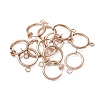Brass Clip-on Earring Findings LS-FIND-WH0044-27RG-2
