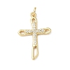 Easter Brass Micro Pave Clear Cubic Zirconia Pendants KK-E799-05D-G-1