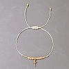 Natural Sunstone Braided Bead Bracelets KA2676-4-1