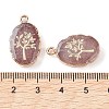 Natural Strawberry Quartz Oval Pendants G-C102-07G-04-3