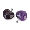 Natural Amethyst Pendants G-A281-02P-12-2