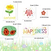 50Pcs Garden PVC Adhesive Waterproof Stickers PW-WGC0B30-01-4