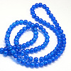 Baking Paint Transparent Crackle Glass Round Bead Strands DGLA-Q018-6mm-69-3