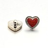 Heart Shaped Acrylic Enamel Shank Buttons for Clothes Design BUTT-F045-05-1