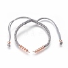 Nylon Cord Braided Bead Bracelets Making BJEW-F360-FRG03-1