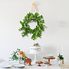2Pcs Cloth Artificial Leaf Candle Rings Wreath AJEW-SP0004-47B-7
