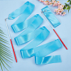 4Pcs Polycotton Dance Ribbons with Wand AJEW-CN0004-18-3