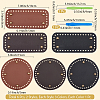 6Pcs 6 Styles Rectangle and Round PU Leather Knitting Crochet Bags Nail Bottom Shaper Pad DIY-CL0002-18-2