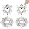 4Pcs 2 Styles Alloy Shoe Decorations AJEW-FG0004-38-1