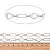 304 Stainless Steel Rectangle & Heart Link Chains SA-CBAE0F2-06P-2