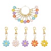 SUNNYCLUE Flower Alloy Enamel Pendant Decoration Sets DIY-SC0021-24-1