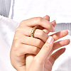 Wave Texture 304 Stainless Steel Finger Rings WGA78FE-02-3