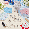 50Pcs 10 Style Sewing Theme Iron Head Pins DIY-AB00029-4