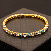 Brass & Clear Cubic Zirconia & Resin Evil Eye Tennis Bracelets for Women FS-WG6CA97-22-1