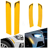 AHADERMAKER 4 Sets 2 Styles Waterproof Epoxy Resin Reflective film Car Stickers FIND-GA0003-47B-1