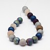 Electroplate Natural Agate Bead Strands G-J349-A-10mm-2