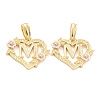 Real 18K Gold Plated Brass  Pendants KK-J042-43G-M-1