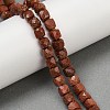 Synthetic Goldstone Beads Strands G-H078-C36-6mm-1