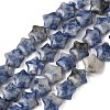 Natural Blue Spot Jasper Star Beads Strands G-Z080-A06-2