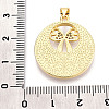 Brass Micro Pave Clear Cubic Zirconia Pendants KK-N268-62G-3