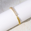Brass Pave Cubic Zirconia Tennis Link Chain GJ2432-2-1