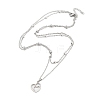 Stainless Steel Pendants Necklaces NJEW-U003-01F-P-2
