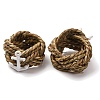 5Pcs 5 Styles Gourd Grass with Opaque Resin Napkin Rings AJEW-PH01702-2