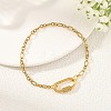 304 Stainless Steel Mother-Son Chain/Figaro Chain Bracelets for Women BJEW-JB14263-1