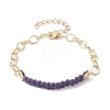 Waxed Cotton Cords Braided Link Bracelets BJEW-JB09963-03-1