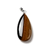 Natural Tiger Eye Pendants G-P474-01P-12-2