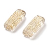 Metal Enlaced Transparent Acrylic Beads MACR-M045-10-2