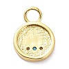 Brass Micro Pave Cubic Zirconia Pendants ZIRC-P085-17G-2