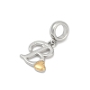 Brass European Dangle Charms KK-Z097-01B-GP-2