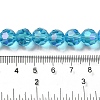 Electroplate Transparent Glass Beads Strands EGLA-A035-T10mm-L08-4