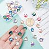   36Pcs 6 Colors Light Gold Alloy Resin Charms PALLOY-PH0001-82LG-7