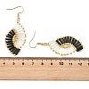 Glass Braided Beads Dangle Earrings EJEW-MZ00746-01-5
