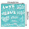 Self-Adhesive Silk Screen Printing Stencil X1-DIY-WH0338-351-2