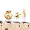 Brass Micro Pave Cubic Zirconia Stud Earrings EJEW-I234-01G-4