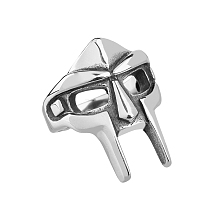 Titanium Steel Gothic Mask Finger Ring for Men Women RJEW-WH0001-12A