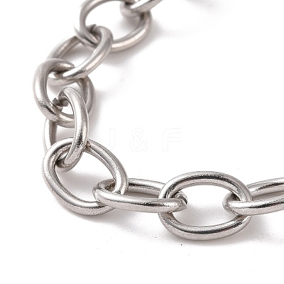 Non-Tarnish 304 Stainless Steel Cable Chain Bracelet for Men Women BJEW-E031-01P-05-1
