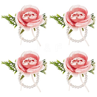 4Pcs Silk Wrist Corsage AJEW-CP0001-63-1