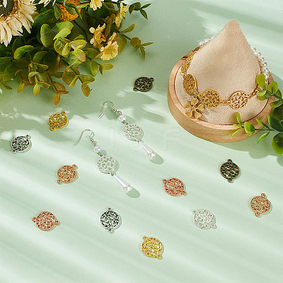 90Pcs 6 Colors Zinc Alloy Connector Charms FIND-PH0007-60-1