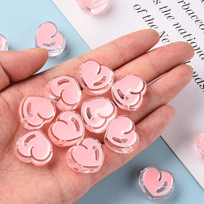 Transparent Enamel Acrylic Beads TACR-S155-004E-1