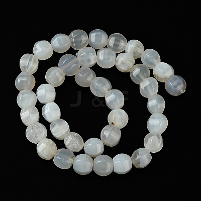 Natural White Agate Beads Strands G-H023-A19-01-1