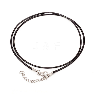 Waxed Polyester Cord Necklaces Making MAK-G014-08P-1
