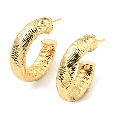 Rack Plating Brass Round Stud Earrings KK-C026-19A-G-1