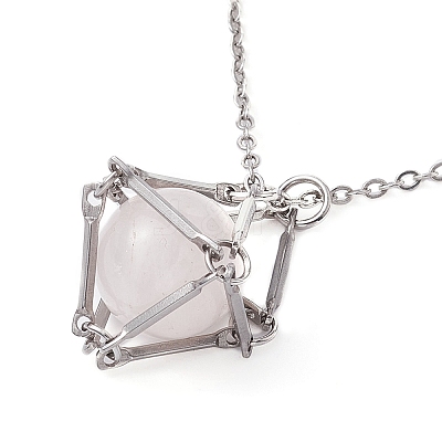 Tarnish Resistant 201 Stainless Steel Macrame Pouch Empty Stone Holder for Pendant Necklaces Making NJEW-JN04450-02-1