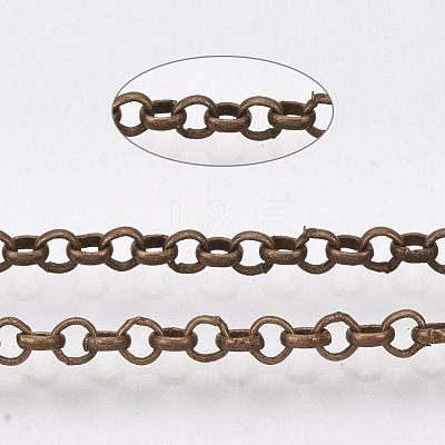 Soldered Brass Coated Iron Rolo Chains CH-S125-08B-R-1